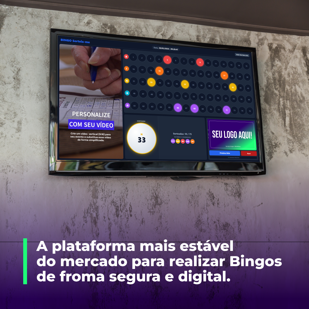 Demonstração do Sistema de Bingo Eletrônico Profissional